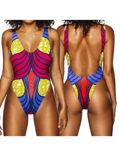 Sexy One-Piece Printed Bikini Swimsuit