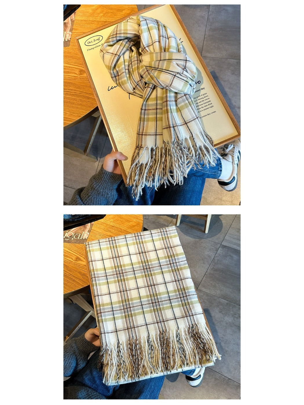 Scarvii -  Scarf with Color-Block Fringe