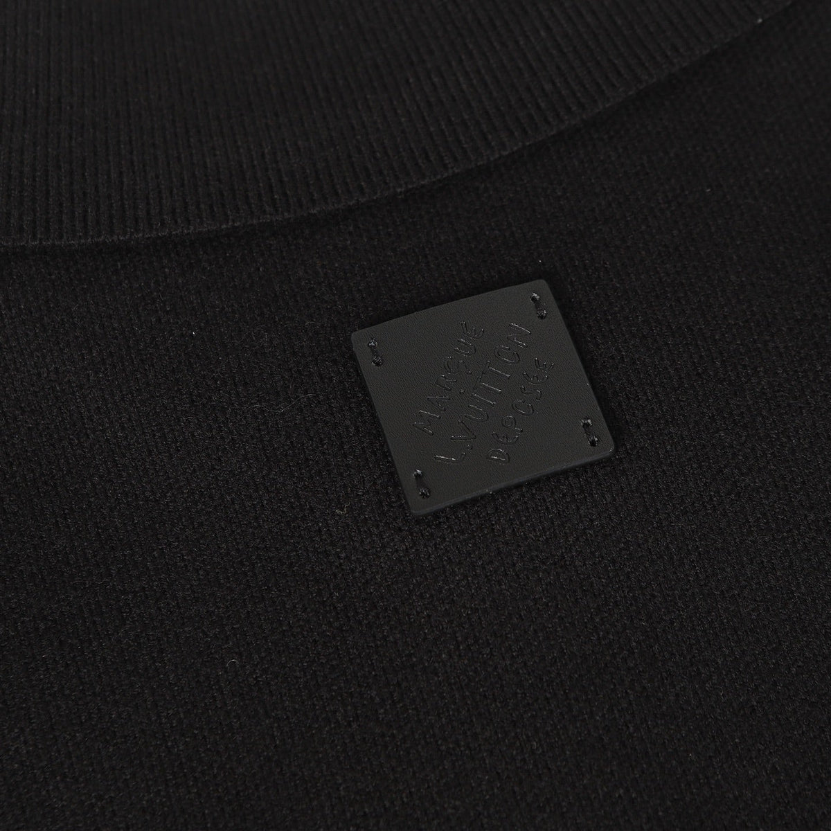 LV Leather Knit Wool Zip-Up Jacket 494212