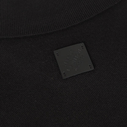 LV Leather Knit Wool Zip-Up Jacket 494212