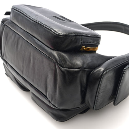 Nappa Multi Pocket Hobo Black