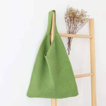 Crochet Tote Bag Portable Shopping Bag