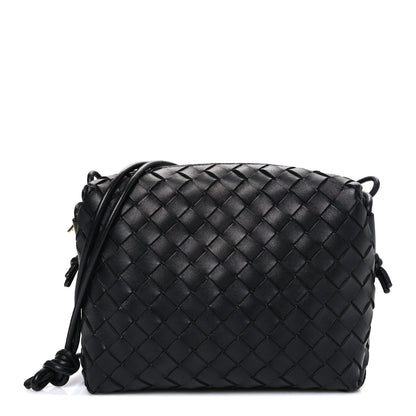 Nappa Intrecciato Small Loop Camera Bag Black