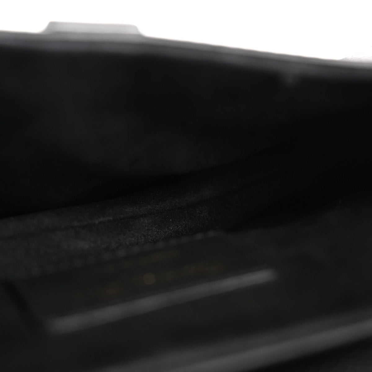 Grained Calfskin Mini Saddle Bag Black