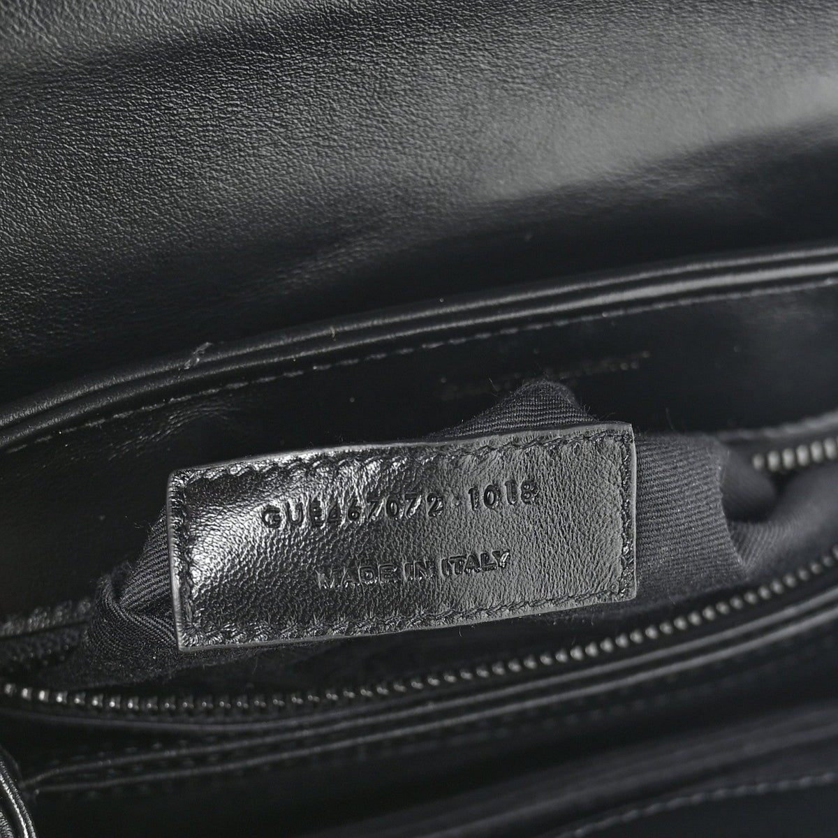 Calfskin Y Quilted Monogram Monochrome Toy Loulou Crossbody Bag Black