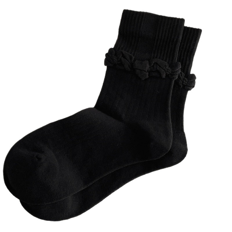 Rufia - Padded Lace-embroidered Mid-calf Socks