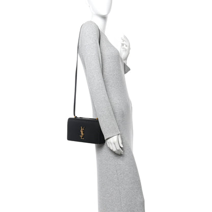 Calfskin Monogram Small Dylan Shoulder Bag Black