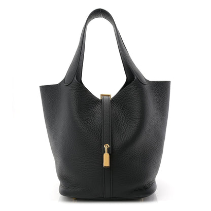 Taurillon Clemence Picotin Lock 22 MM Black