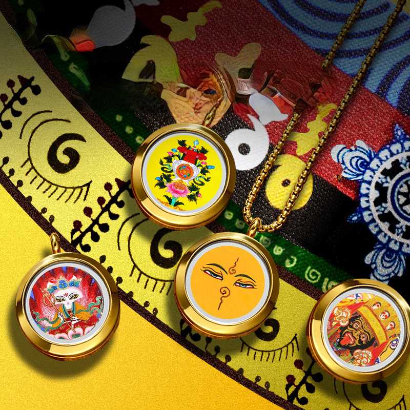 Tangka Gawu Box Zalam Tangka Prajna Eye Wealth God Eye Can Be Opened To Hold Things Zalam Pendant