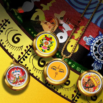 Tangka Gawu Box Zalam Tangka Prajna Eye Wealth God Eye Can Be Opened To Hold Things Zalam Pendant
