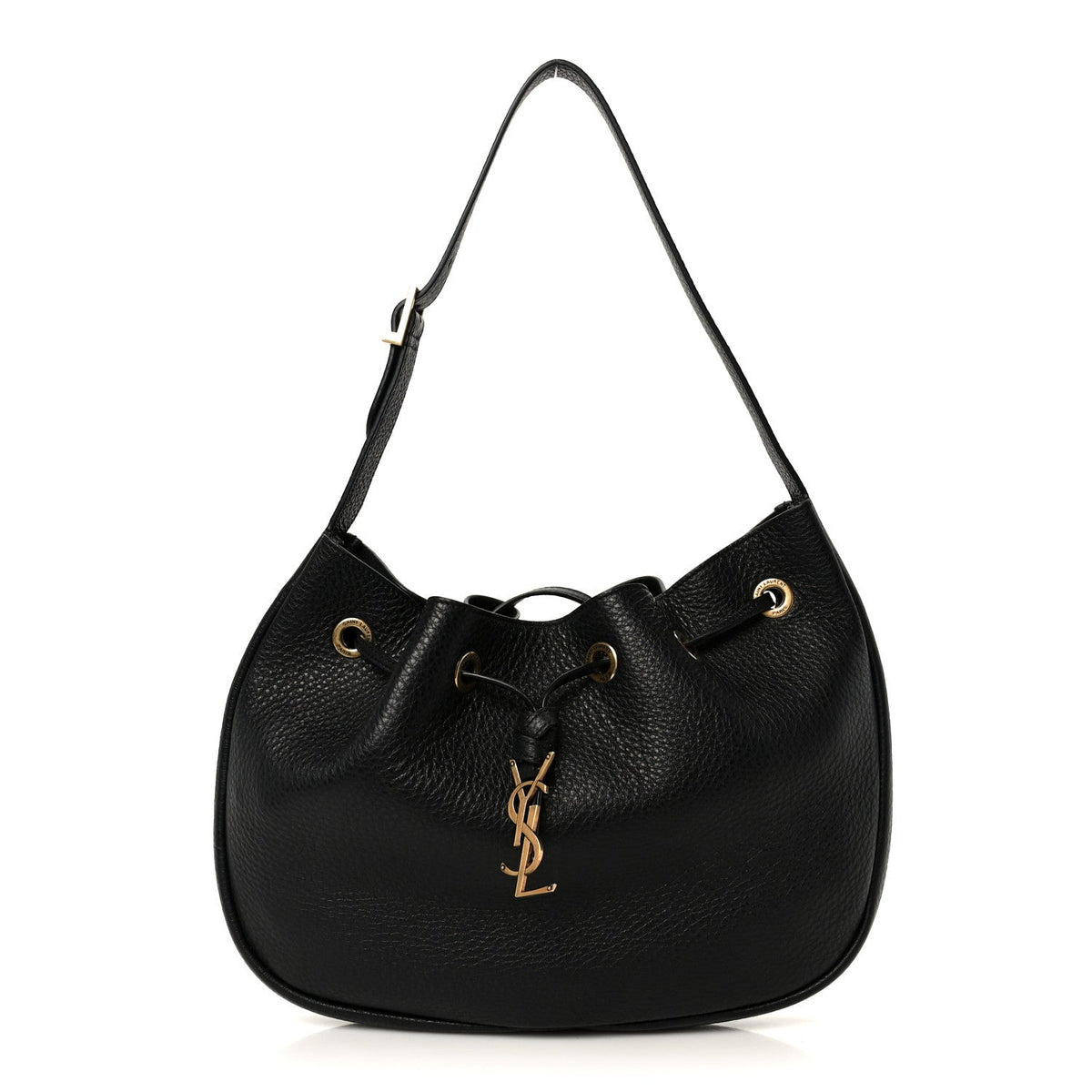 Grained Deerskin Paris VII Small Flat Hobo Black
