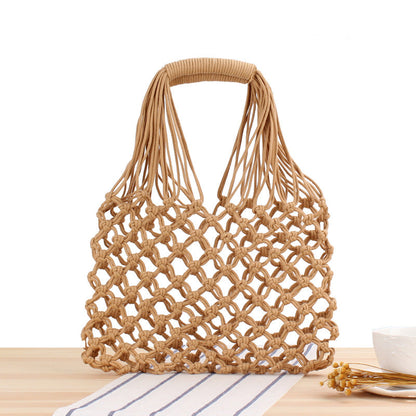 Crochet Market Bag Hollow Hand Woven Bag