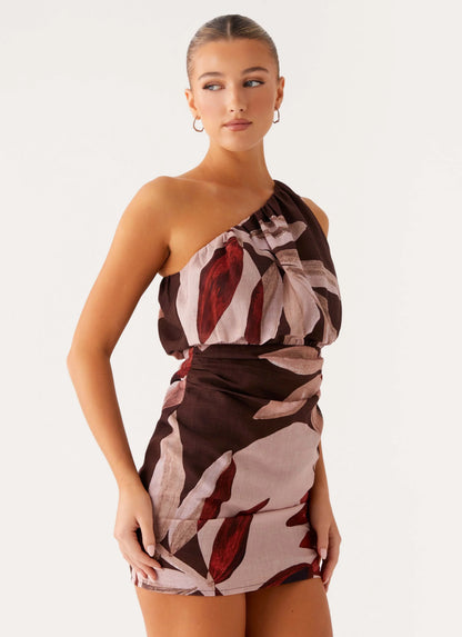 Indianna Mini Dress - Cinnamon Palm