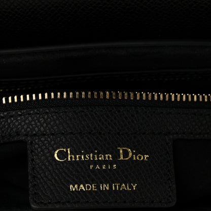 Grained Calfskin Saddle Bag Black