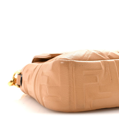 Nappa FF 1974 Embossed Baguette Miele Scuro