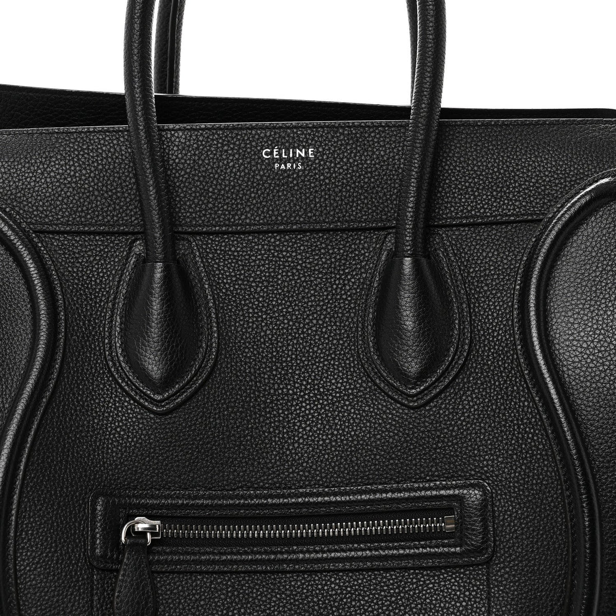 Drummed Calfskin Mini Luggage Black