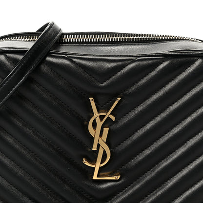 Calfskin Matelasse Monogram Lou Camera Bag Black