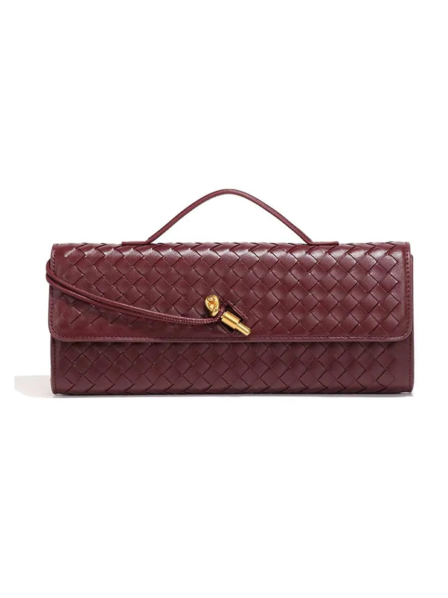 Marcella Woven Leather Clutch Bag