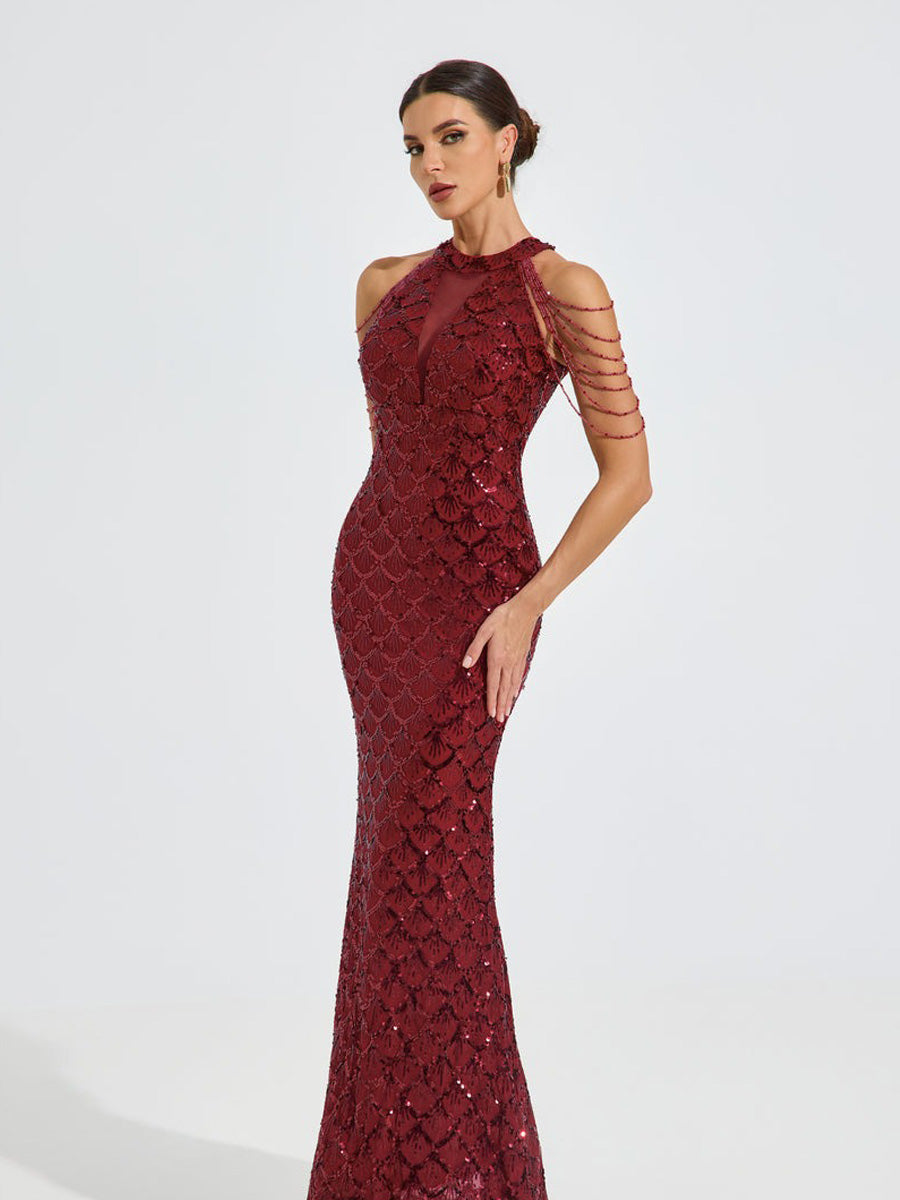 Isabella Luxe Sequin Maxi Dress