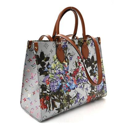 Metallic Monogram LV Garden OnTheGo MM Silver