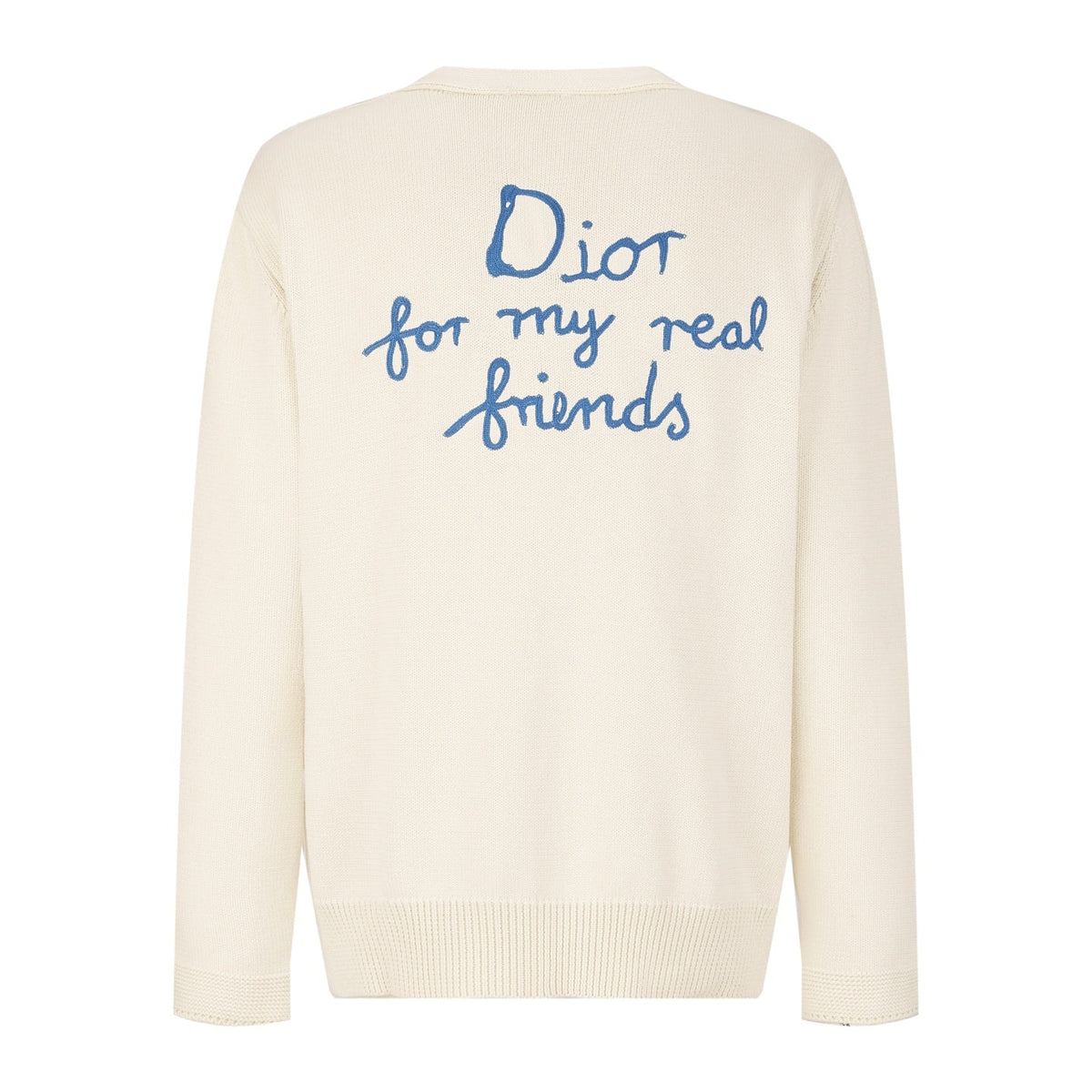 CD Pocket Cardigan White Cotton