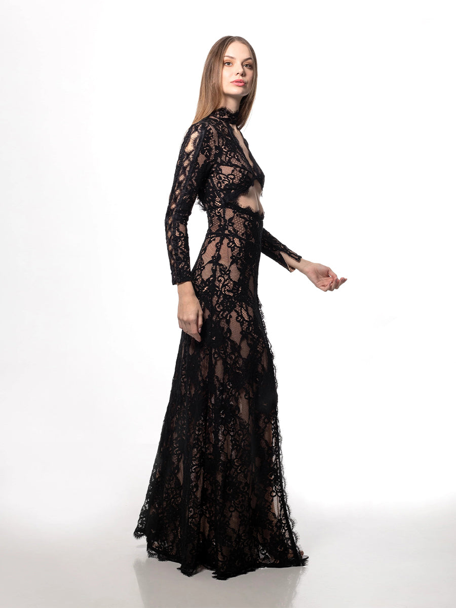 Yvette Maxi Dress In Black