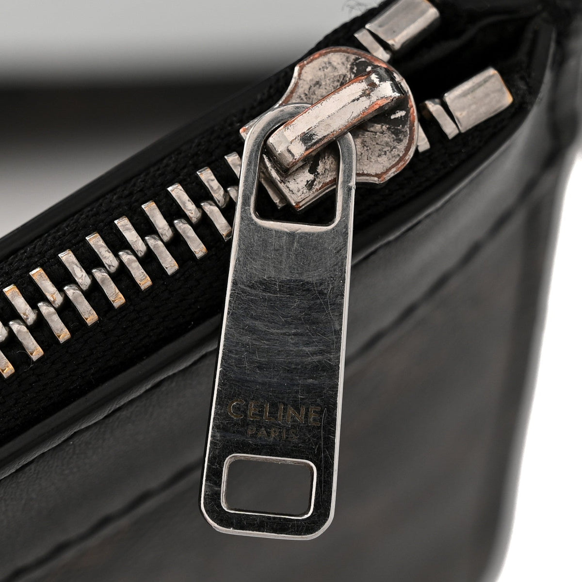 Triomphe Canvas Calfskin Wave Print Museum Bag Black