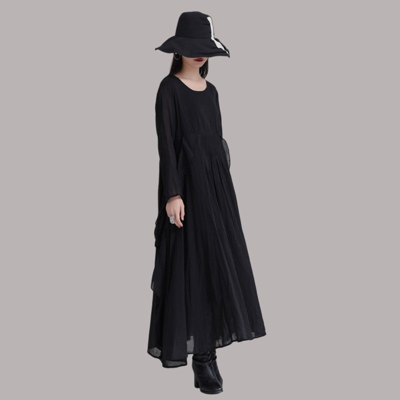 Lace-Trimmed Loose Dress