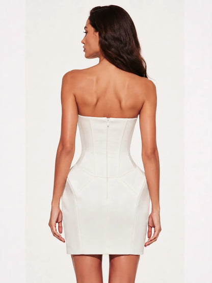 Adelaide Sculptural Strapless Mini Dress