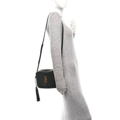 Calfskin Matelasse Monogram Lou Camera Bag Black