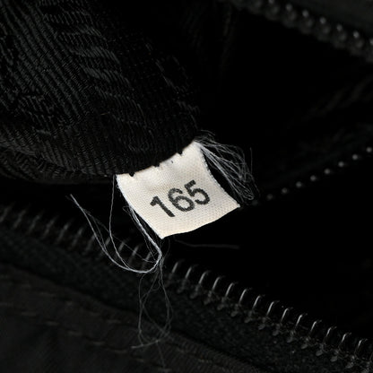 Nylon Vela Saffiano Single Buckle Messenger Shoulder Bag Black