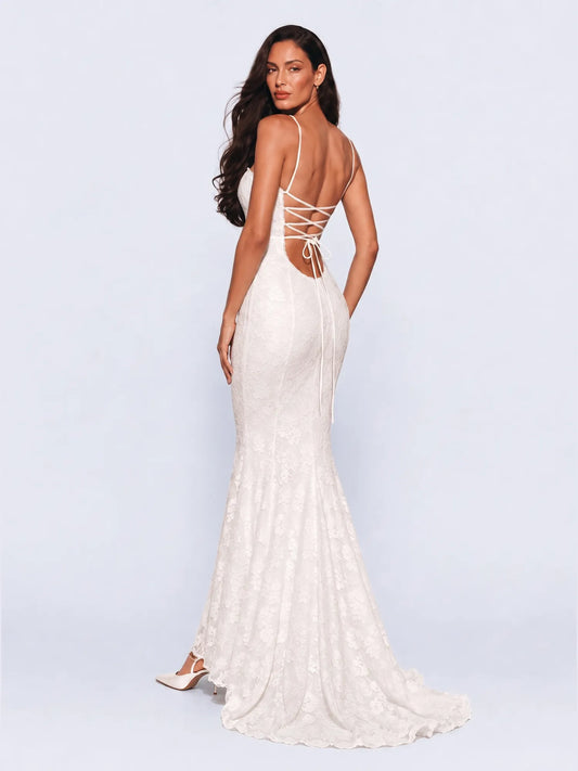 Emme Jacquard Camisole Mermaid Maxi Dress