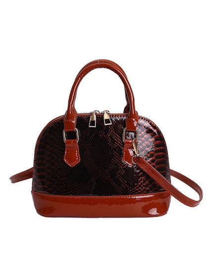 Victoria Snakeskin-patterned Leather Bag