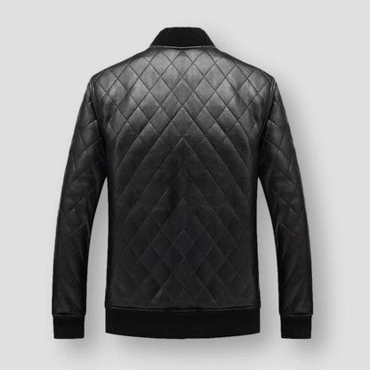 North Royal Leather Quilted Fleece Jacket