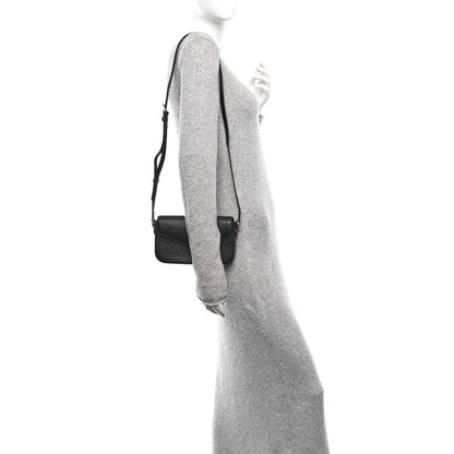 Gilbert Calfskin GG Super Mini Shoulder Bag Black