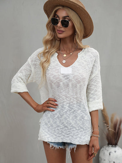 Simple Casual 4 Colors Sweater Top
