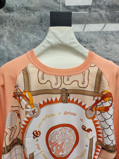 HM 25 Sweater Peach Orange Wool 89215