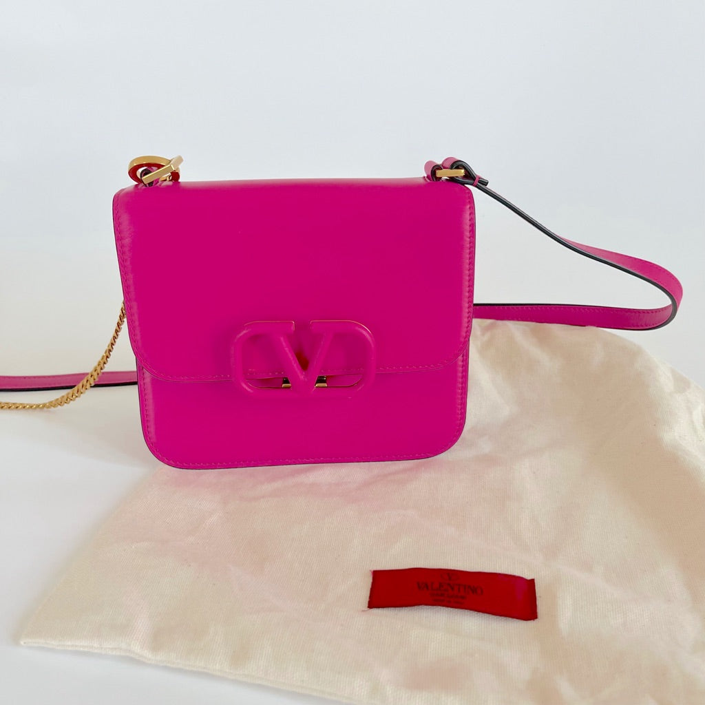 Valentino Fuchsia Small VSLING Cross Body Bag