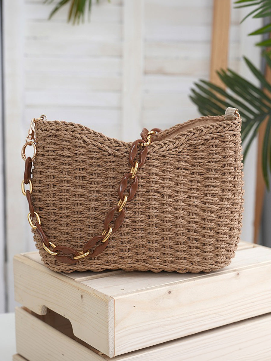Arianna Minimalist Woven Shoulder Bag