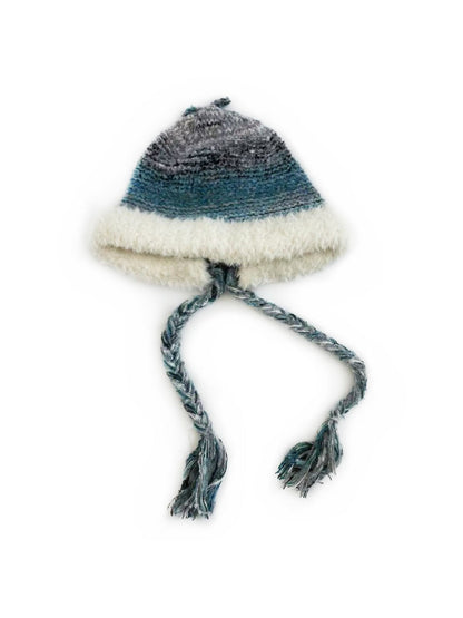 Haila - Rainbow Colorblock Knit Earflap Beanie