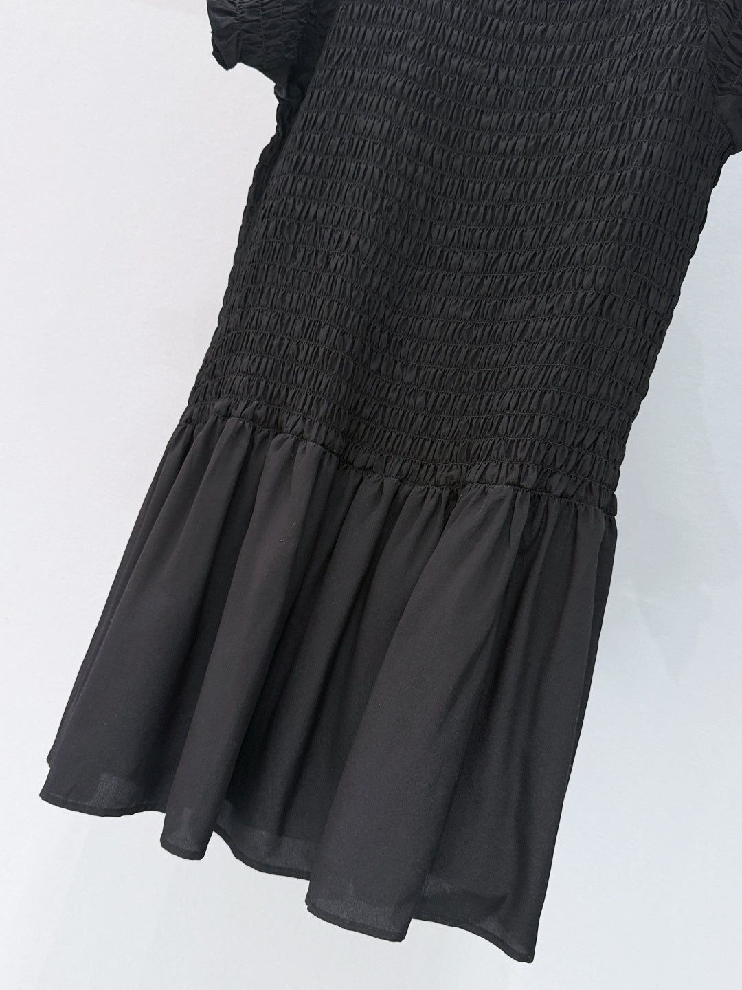 Miumiu 2026 Georgette Mini-dress Black Elastane Silk