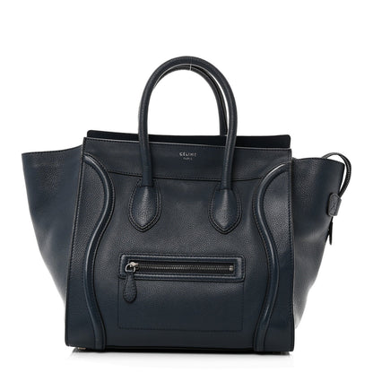 Drummed Calfskin Mini Luggage Slate