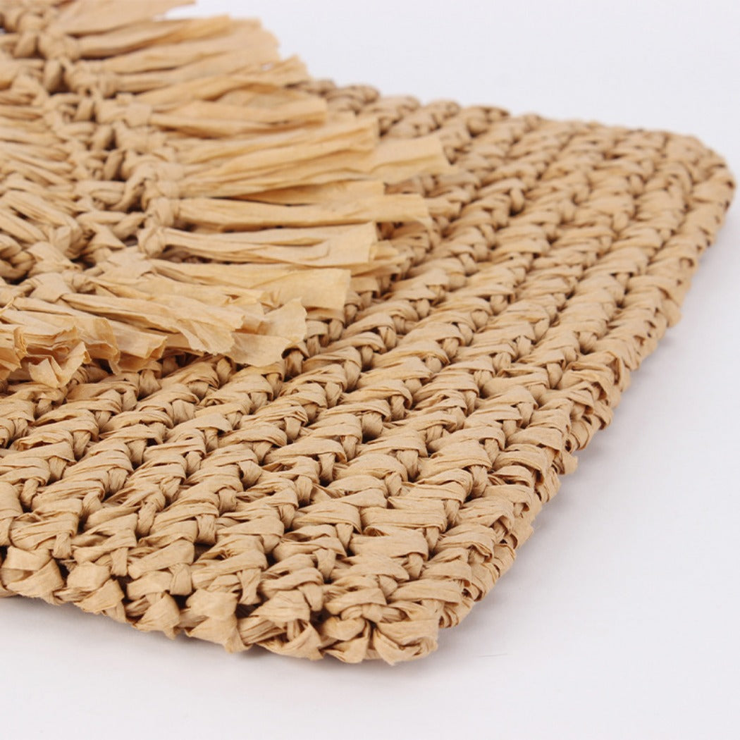 Cosbai - Boho Square Woven Fringe Crossbody Bag - Stylish &amp; Simple