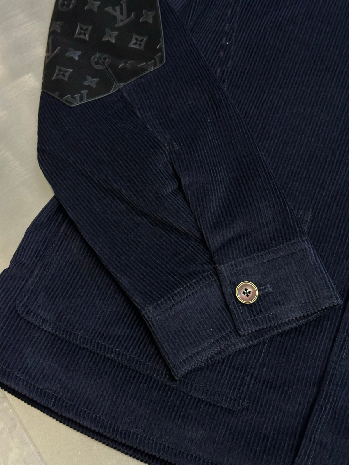 LV Corduroy V-neck Jacket 492789