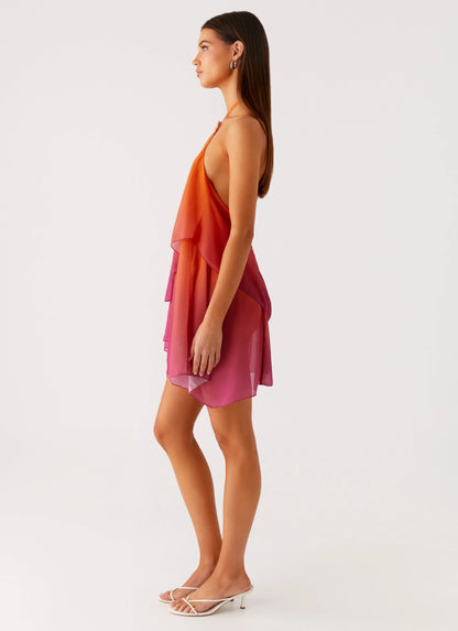 Twin Flame Mini Dress - Orange Gradient