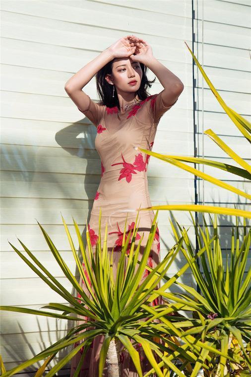Fairy Embroidery Large Flower Skirt To Mop Dress Skirt Seaside Holiday Swimsuit Knitz