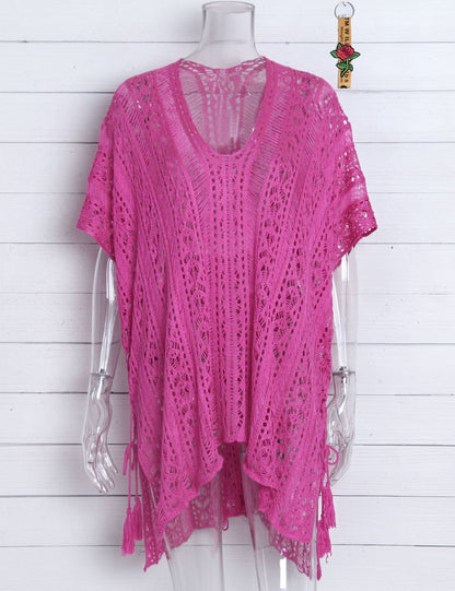 New Knit Hollow Irregular Swimwear Bikini Cover Up