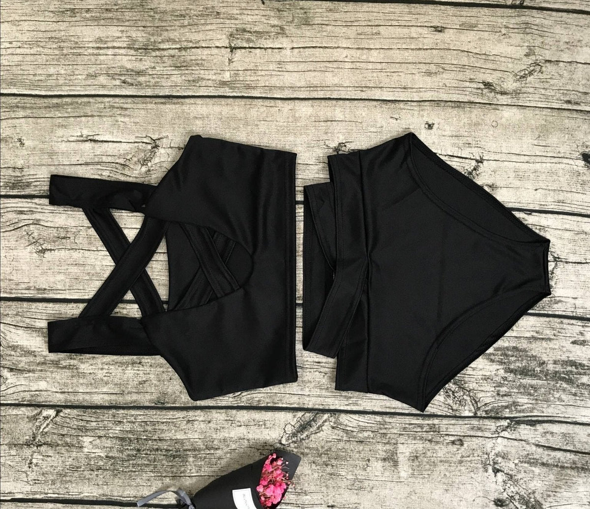 11 Colors Solid Color Bikini Swimsuit In 5 Size