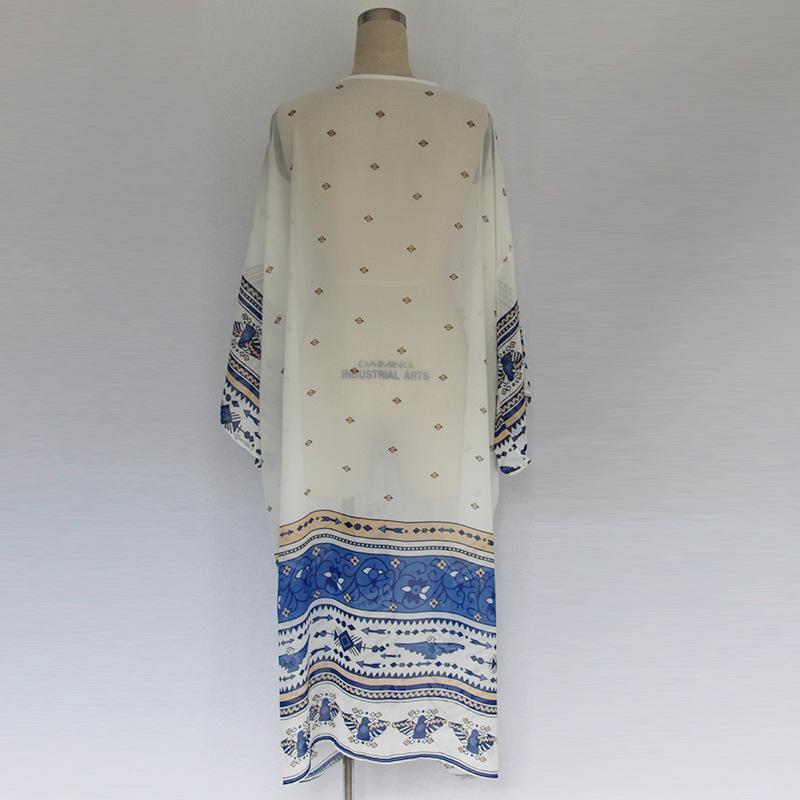 Print Chiffon Swimwear Beach Long Bikini Cover Up