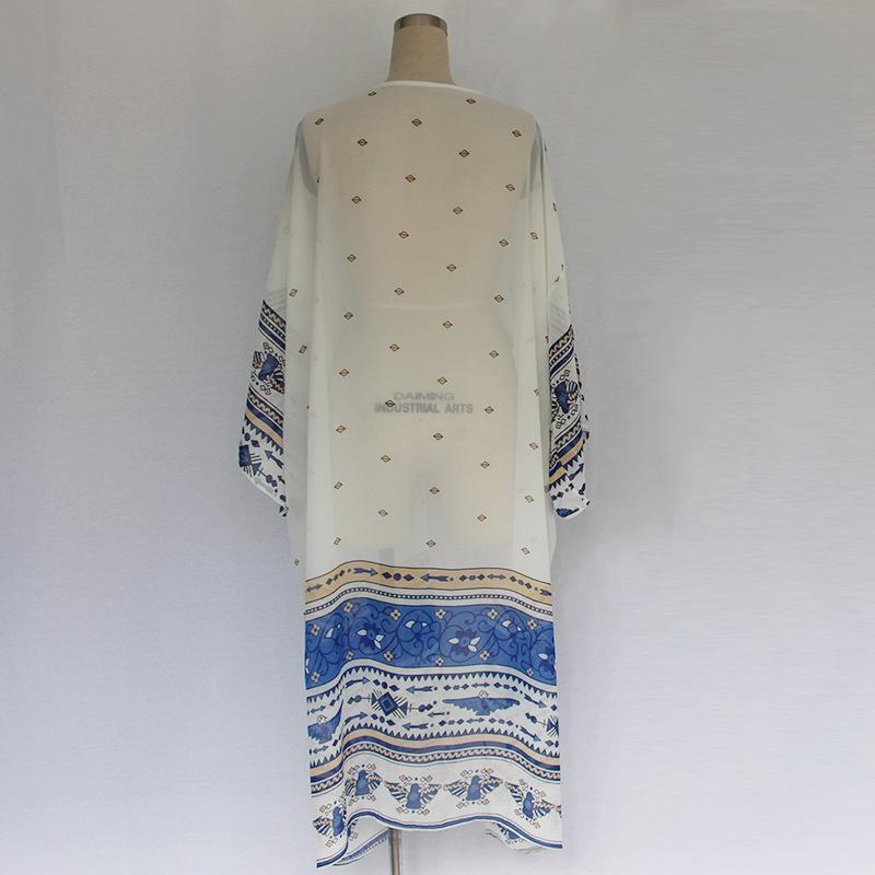 Print Chiffon Swimwear Beach Long Bikini Cover Up